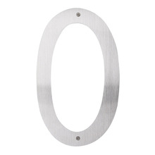 Husnummer 0 rustfrit stål 40 cm